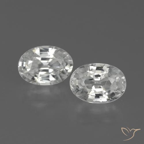 2.39ctw Naturel Blanc Zircon, ovale, VS
