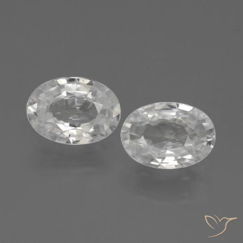 2.20ctw Naturel Blanc Zircon, ovale, VS