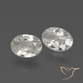 Shop natural 2.12ct Blanc Zircon gems, ovale, from Cambodge at GemSelect. In stock, global shipping!