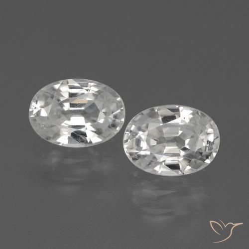 2.69ctw Naturel Blanc Zircon, ovale, VS
