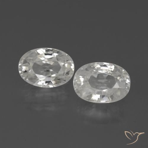 2.72ctw Naturel Blanc Zircon, ovale, VS