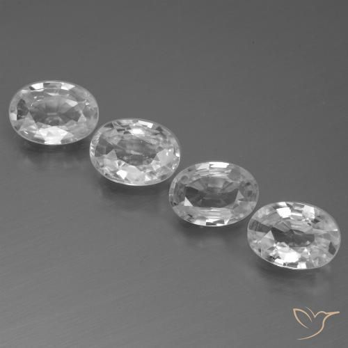 4.16ctw Naturel Blanc Zircon, ovale, VVS, Photo A