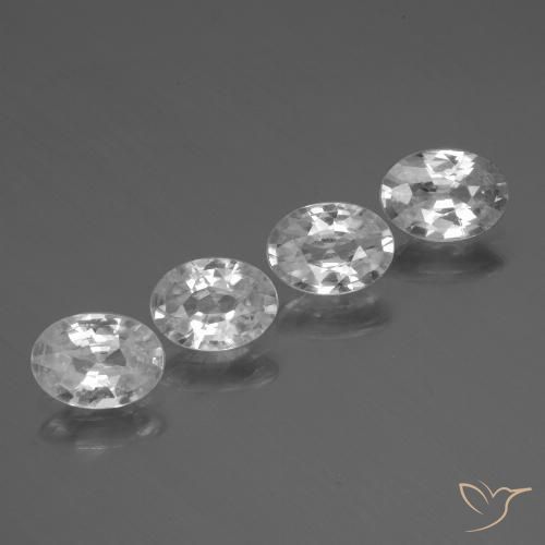 4.28ctw Naturel Blanc Zircon, ovale, VS