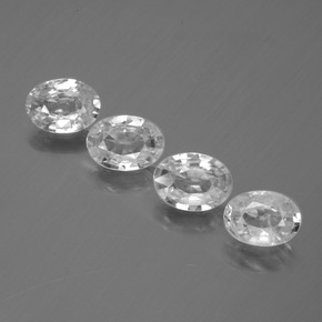 Achetez naturel 3,73ct blanc zircon gems, coupe ovale, en provenance cambodge chez gemselect. en stock, livraison internationale!