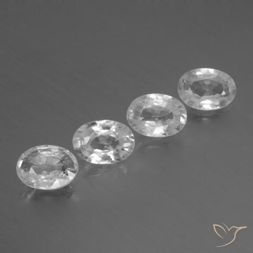 3.98ctw Naturel Blanc clair Zircon, ovale, VS, Photo A