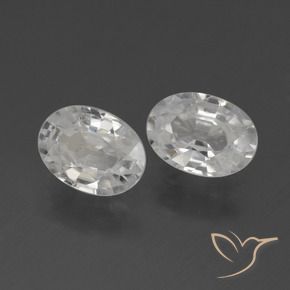 Shop natural 2.46ct Blanc Zircon gems, ovale, from Cambodge at GemSelect. In stock, global shipping!
