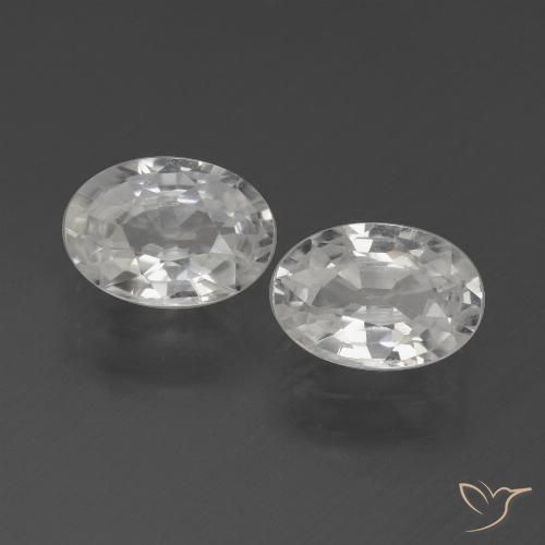 2.36ctw Naturel Blanc Zircon, ovale, VVS
