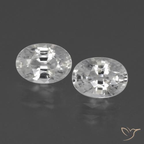 2.65ctw Naturel Blanc Zircon, ovale, VS