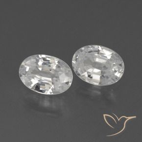 Shop natural 2.36ct Blanc Zircon gems, ovale, from Cambodge at GemSelect. In stock, global shipping!