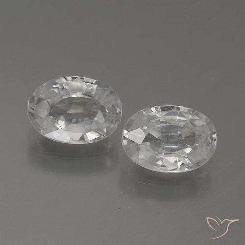2.29ctw Naturel Blanc Zircon, ovale, VVS