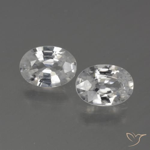 2.27ctw Naturel Blanc Zircon, ovale, VVS-VS