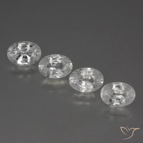 4.70ctw Naturel Blanc Zircon, ovale, VS