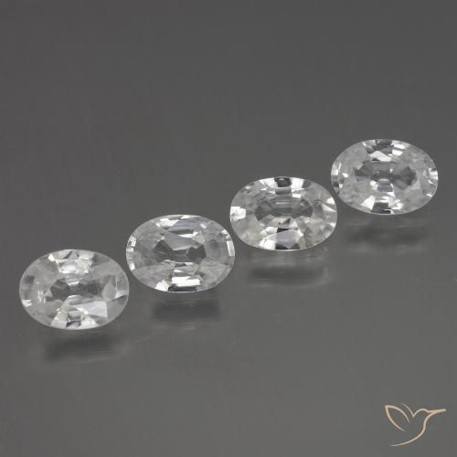 4.16ctw Naturel Blanc Zircon, ovale, VS