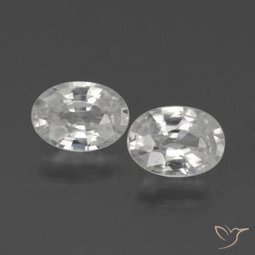 2.31ctw Naturel Blanc Zircon, ovale, VS