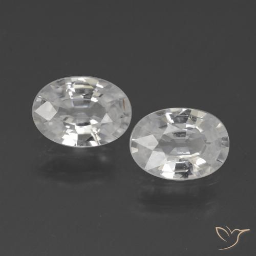 2.16ctw Naturel Blanc Zircon, ovale, VVS-VS