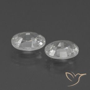 Shop natural 2.32ct Blanc Zircon gems, ovale, from Cambodge at GemSelect. In stock, global shipping!