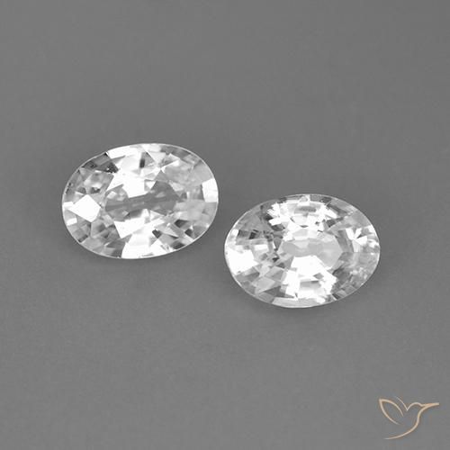 Shop natural 2.25ct Blanc Zircon gems, ovale, from Cambodge at GemSelect. In stock, global shipping!