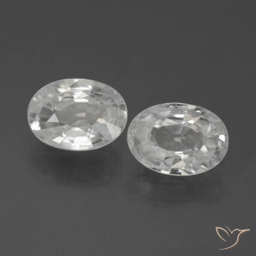 2.30ctw Naturel Blanc Zircon, ovale, VS