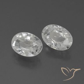 Shop natural 2.30ct Blanc Zircon gems, ovale, from Cambodge at GemSelect. In stock, global shipping!