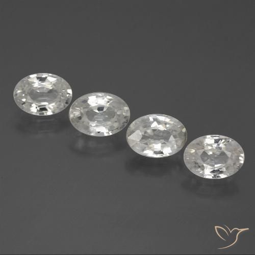 4.46ctw Naturel Blanc Zircon, ovale, VS