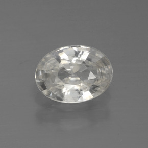 Zircon blanc naturelle coupe ovale, 1,01 ct, VS