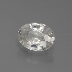 Zircon blanc naturelle coupe ovale, 1,01 ct, VS