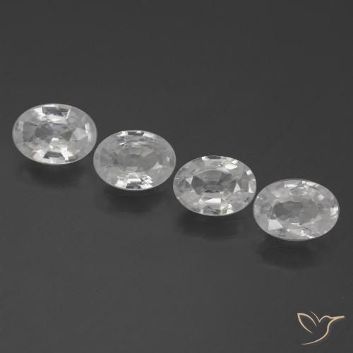 Shop natural 3.94ct Blanc Zircon gems, ovale, from Cambodge at GemSelect. In stock, global shipping!