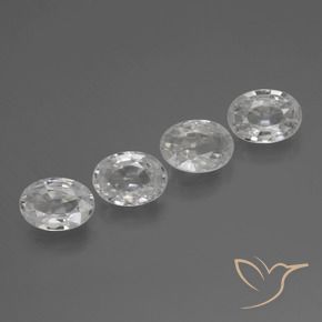 Shop natural 4.16ct Blanc Zircon gems, ovale, from Cambodge at GemSelect. In stock, global shipping!