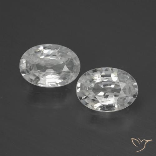 2.26ctw Naturel Blanc Zircon, ovale, VVS