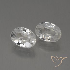 Shop natural 2.40ct Blanc Zircon gems, ovale, from Cambodge at GemSelect. In stock, global shipping!