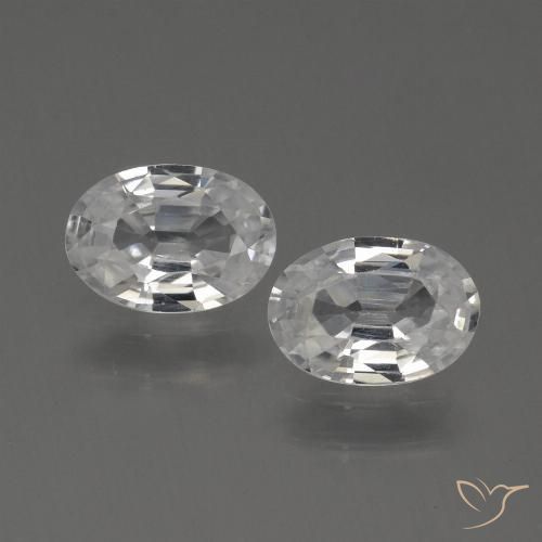2.15ctw Naturel Blanc chaud Zircon, ovale, VS, Photo A