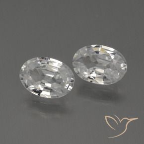 Shop natural 2.15ct Blanc chaud Zircon gems, ovale, from Cambodge at GemSelect. In stock, global shipping!