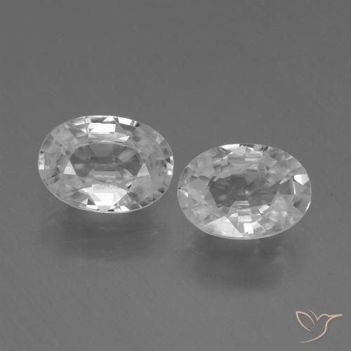 2.30ctw Naturel Blanc Zircon, ovale, VVS