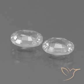 Shop natural 2.30ct Blanc Zircon gems, ovale, from Cambodge at GemSelect. In stock, global shipping!