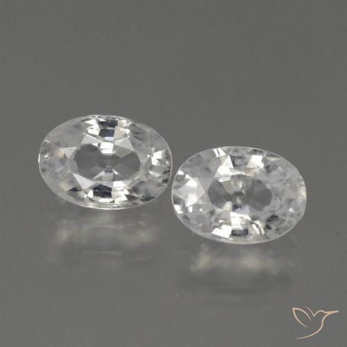 Shop natural 2.56ct Blanc chaud Zircon gems, ovale, from Cambodge at GemSelect. In stock, global shipping!