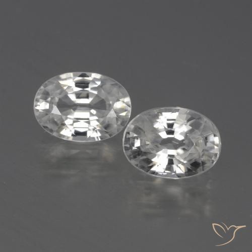 2.46ctw Naturel Blanc chaud Zircon, ovale, VVS-VS
