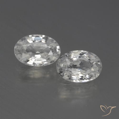 2.21ctw Naturel Blanc Zircon, ovale, VS