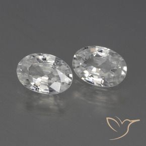 Shop natural 2.21ct Blanc Zircon gems, ovale, from Cambodge at GemSelect. In stock, global shipping!