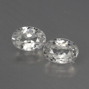 Achetez naturel ct Blanc Zircon gems, Coupe ovale, En provenance Cambodge chez GemSelect. En stock, livraison internationale!