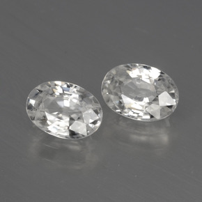 Achetez naturel ct Blanc Zircon gems, Coupe ovale, En provenance Cambodge chez GemSelect. En stock, livraison internationale!