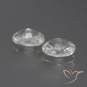 Shop natural 2.42ct Blanc chaud Zircon gems, ovale, from Cambodge at GemSelect. In stock, global shipping!