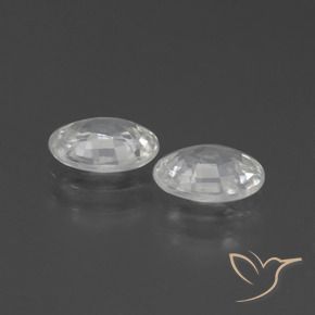 Shop natural 2.10ct Blanc Zircon gems, ovale, from Cambodge at GemSelect. In stock, global shipping!