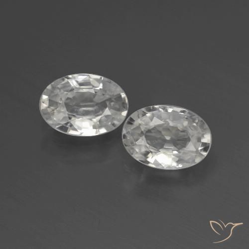 2.29ctw Naturel Blanc Zircon, ovale, VS