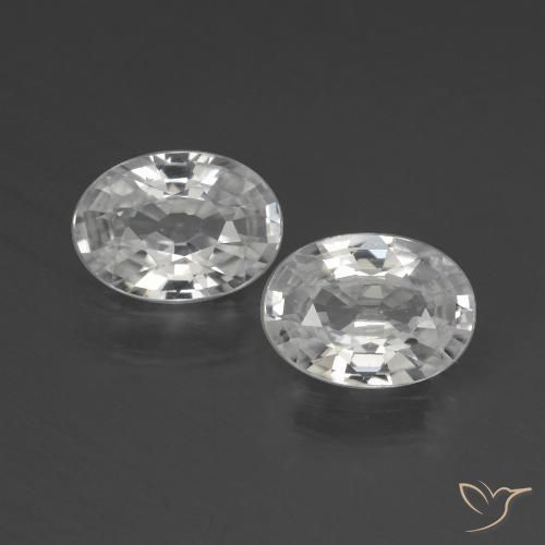 2.27ctw Naturel Blanc chaud Zircon, ovale, VVS