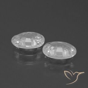 Shop natural 2.27ct Blanc chaud Zircon gems, ovale, from Cambodge at GemSelect. In stock, global shipping!