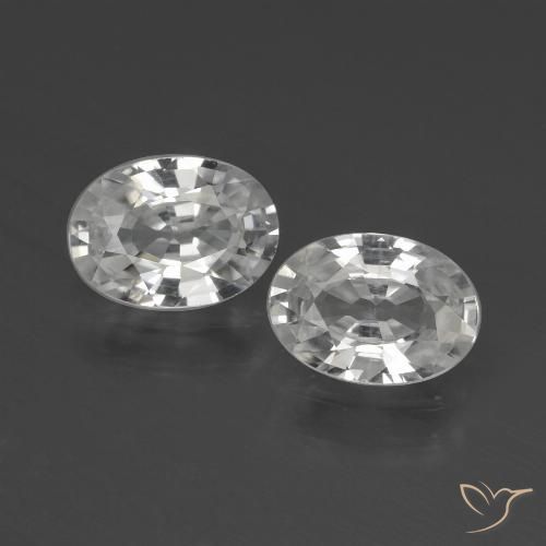 2.19ctw Naturel Blanc chaud Zircon, ovale, VVS-VS