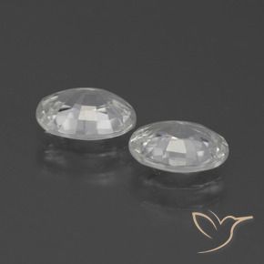 Shop natural 2.19ct Blanc chaud Zircon gems, ovale, from Cambodge at GemSelect. In stock, global shipping!