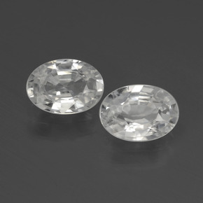 Achetez naturel 2,21ct blanc zircon gems, coupe ovale, en provenance cambodge chez gemselect. en stock, livraison internationale!