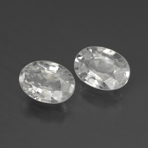 Achetez naturel 2,21ct blanc zircon gems, coupe ovale, en provenance cambodge chez gemselect. en stock, livraison internationale!