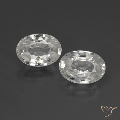 2.31ctw Naturel Blanc chaud Zircon, ovale, VVS-VS